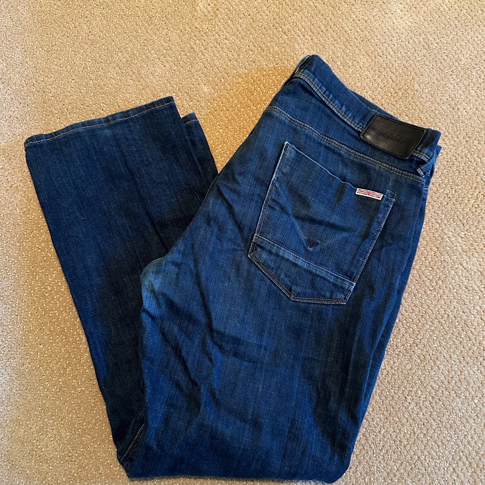 Men’s Hudson Jeans dark wash straight leg 36x29. Made in USA.